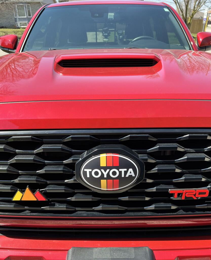 2018-2023 Vintage Toyota Tacoma Front Emblem Vinyl Overlay