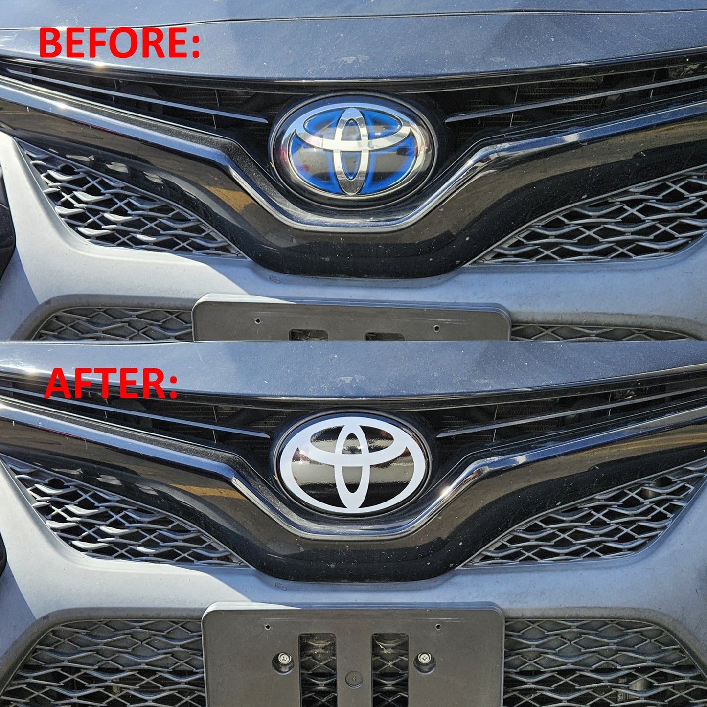 2018 - 2024 Toyota Camry Front Emblem Vinyl Overlay