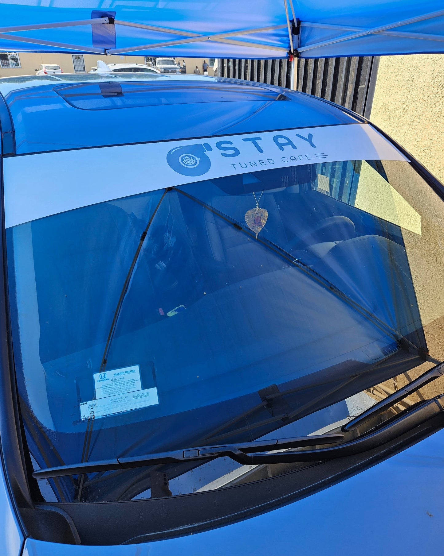 Custom 53" Two-Color Window Banner
