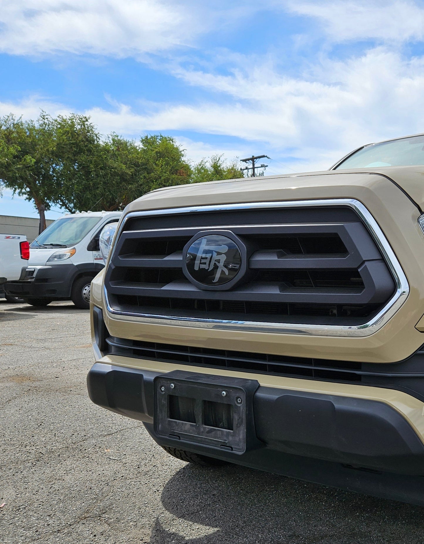 2018-2023 Toyota Tacoma Front Emblem Vinyl Overlay - "TEQ" Logo