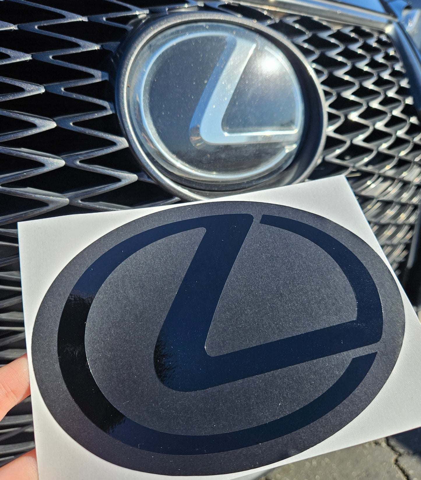 Lexus RCF/GSF Stealth Emblem Front Vinyl Overlay