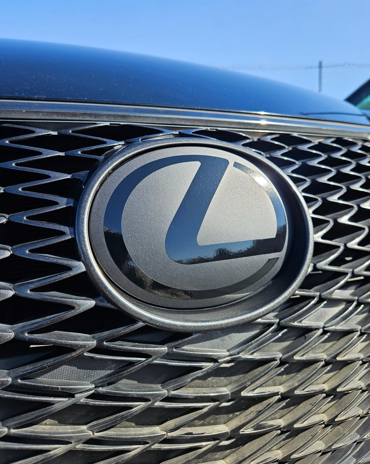 Stealth Lexus Emblem Front Only Vinyl Overlay Decal | IS,ES,RX