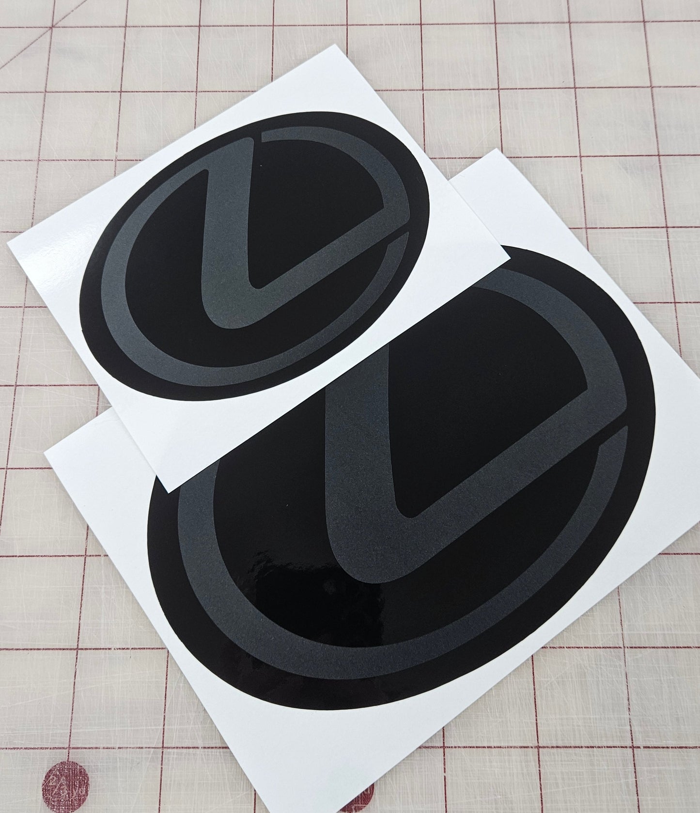 2019 - 2024 Lexus RCF/RC Stealth Emblem Set Vinyl Overlay Front & Rear