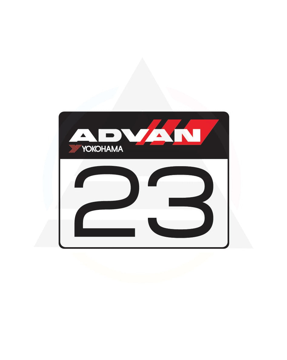 Custom Track Racing Number Set with Logo | Vinyl or Magnet