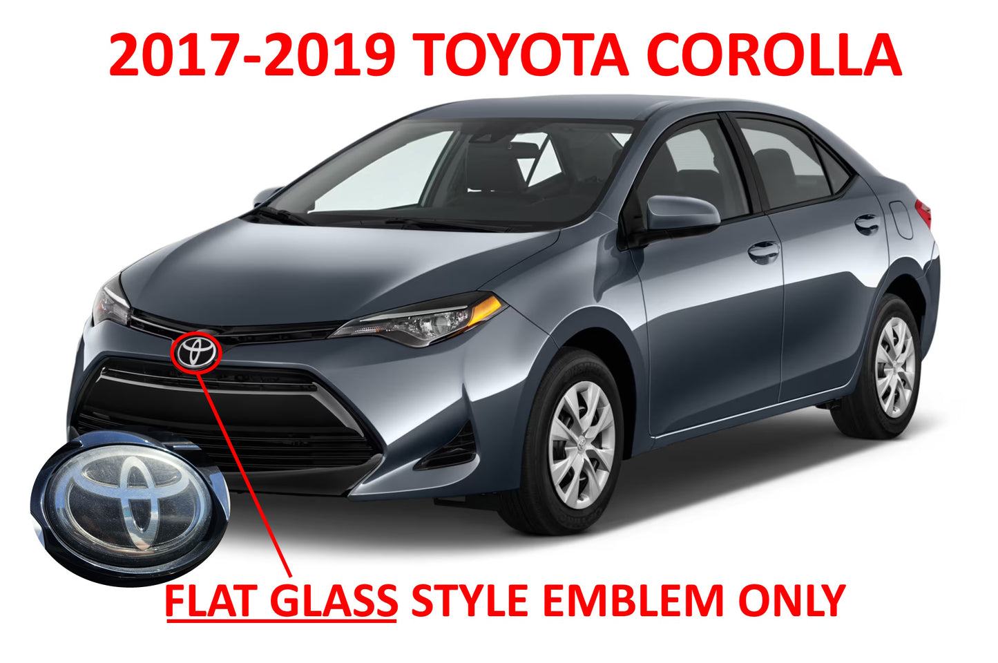 2017 - 2019 Toyota Corolla Sedan Emblem Front Vinyl Overlay