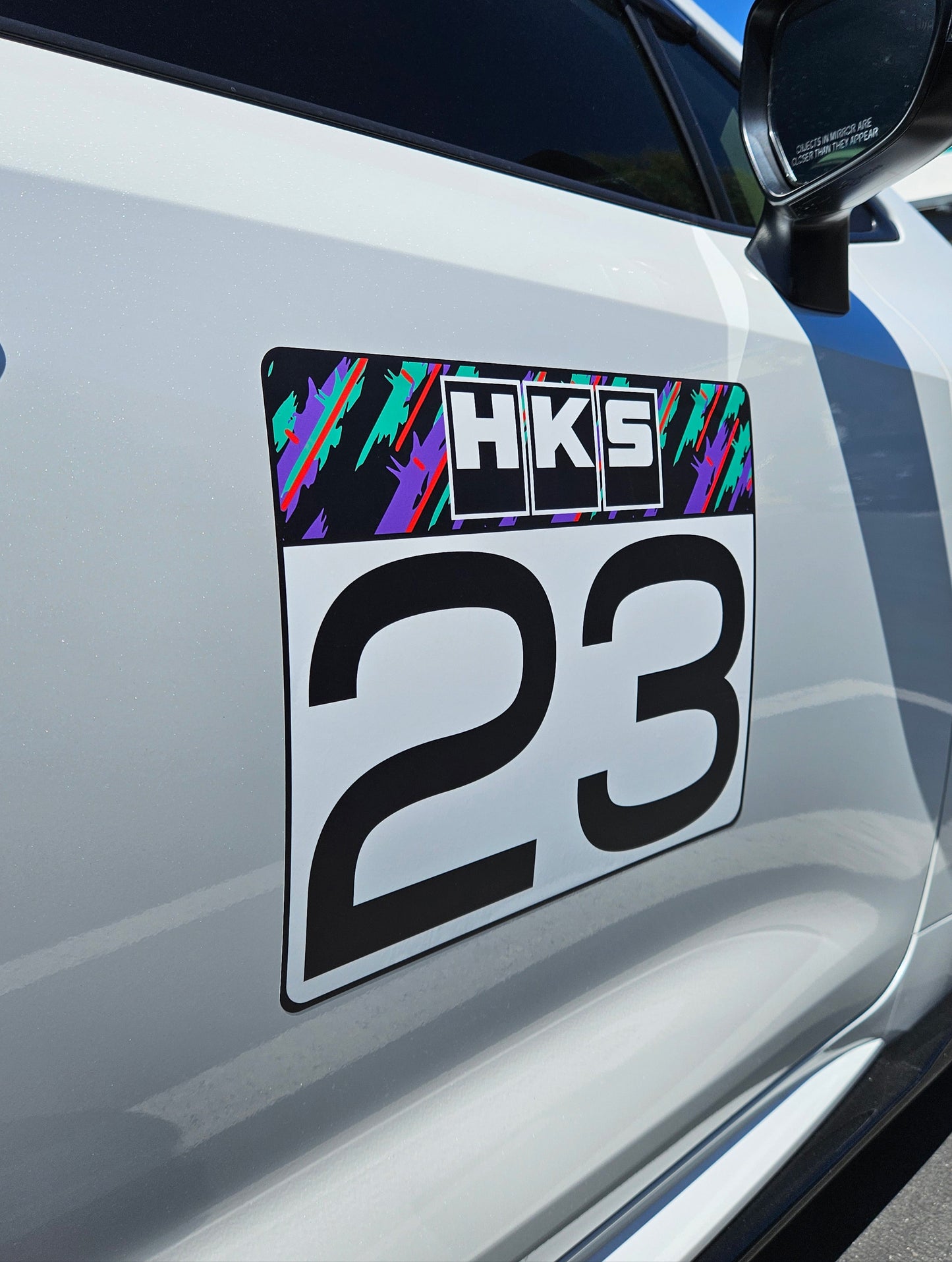 Custom Vintage HKS Power Inspired Door Cards Set | Vinyl Sticker or Reusable Magnet