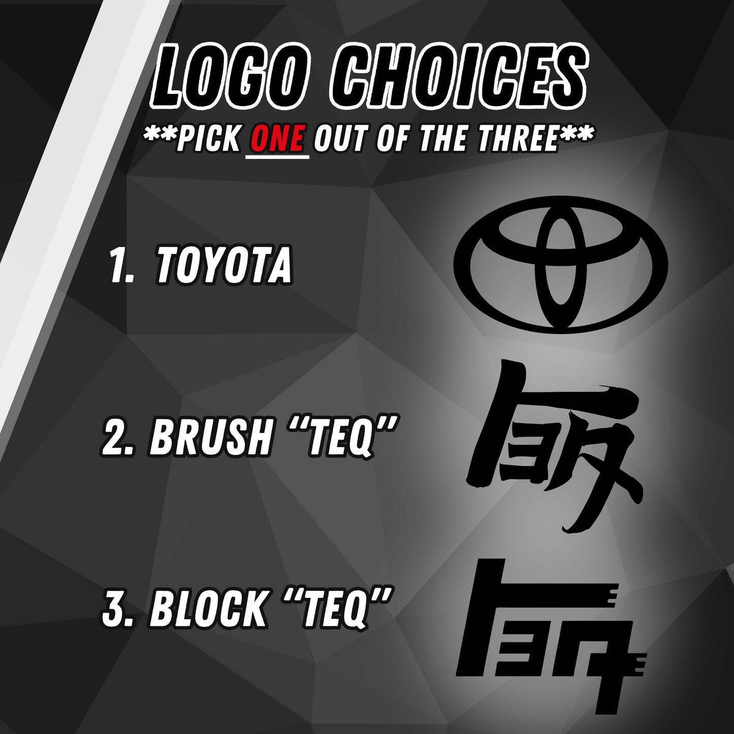 2023+ Toyota GR Corolla Stealth Emblem Vinyl Overlay Set