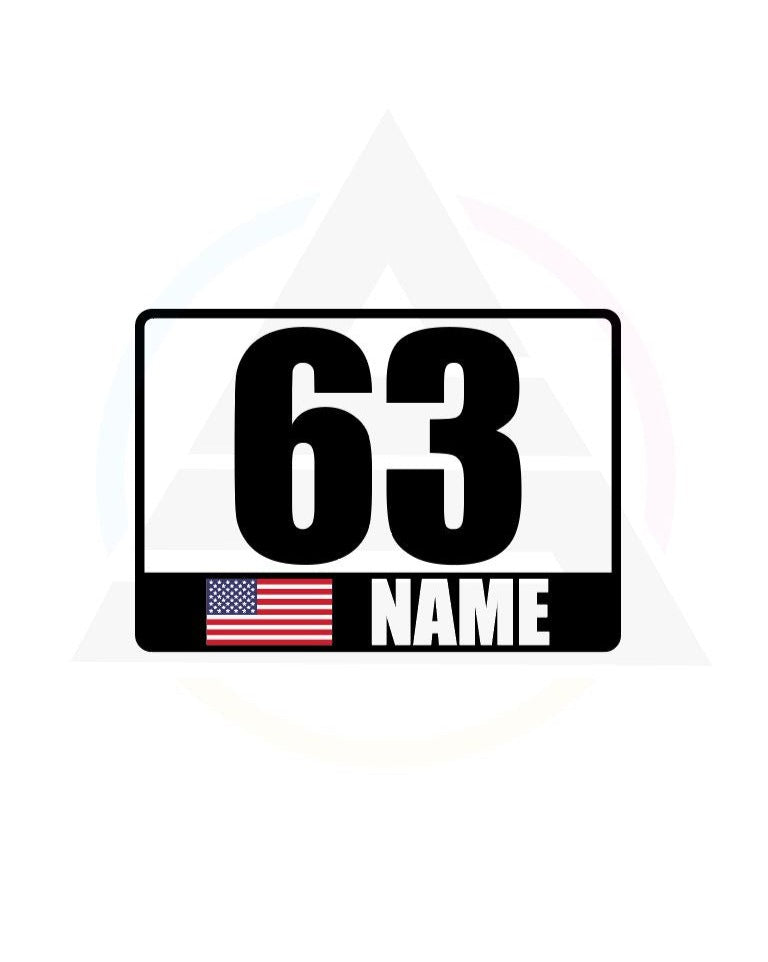 Custom Autocross Number Set