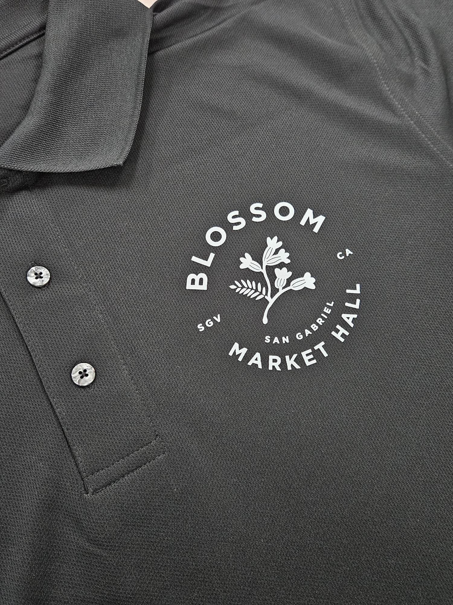 custom printed polos for a local small business