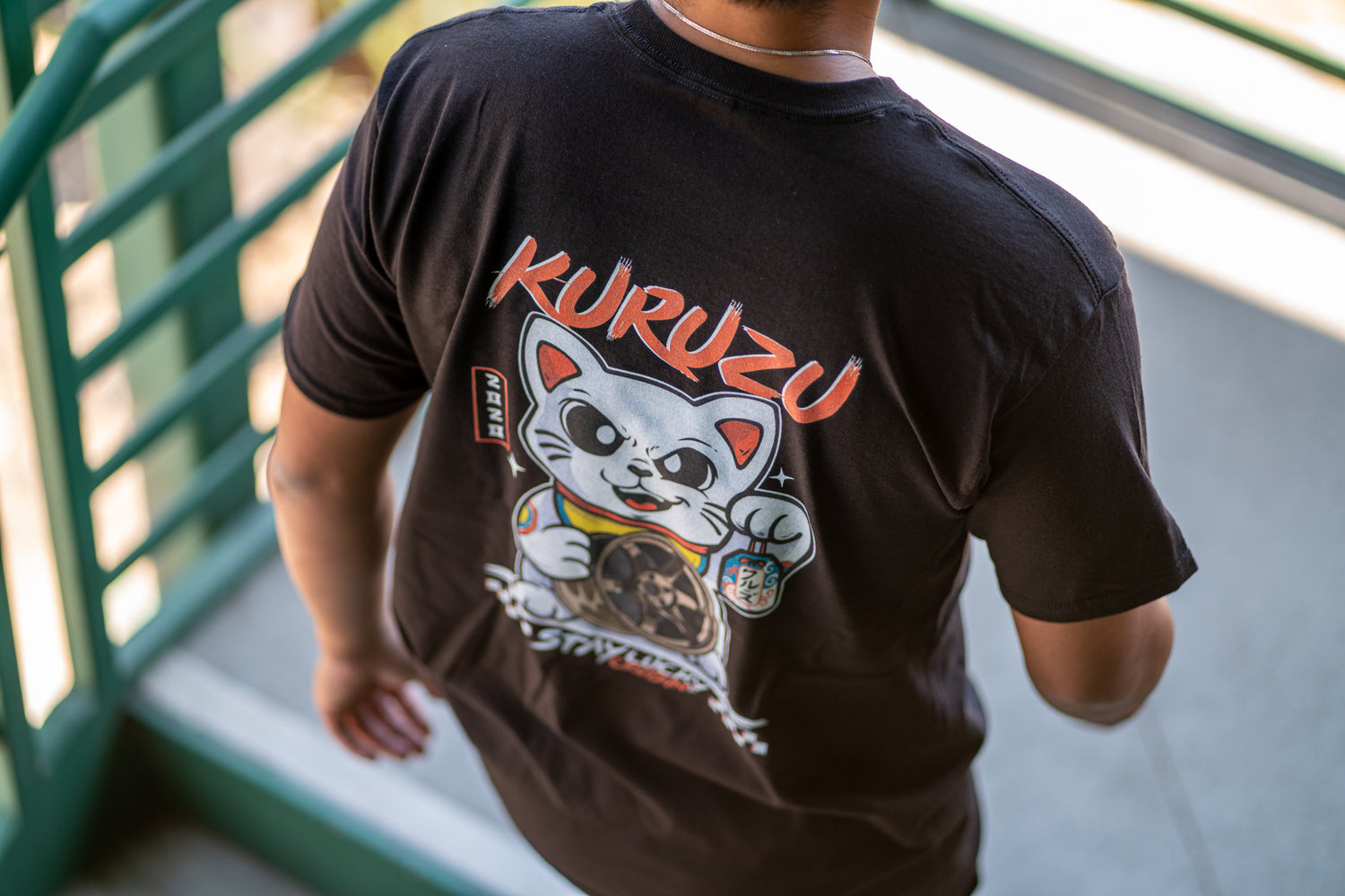 custom shirt printed for an automotive brand focusing on car accessories