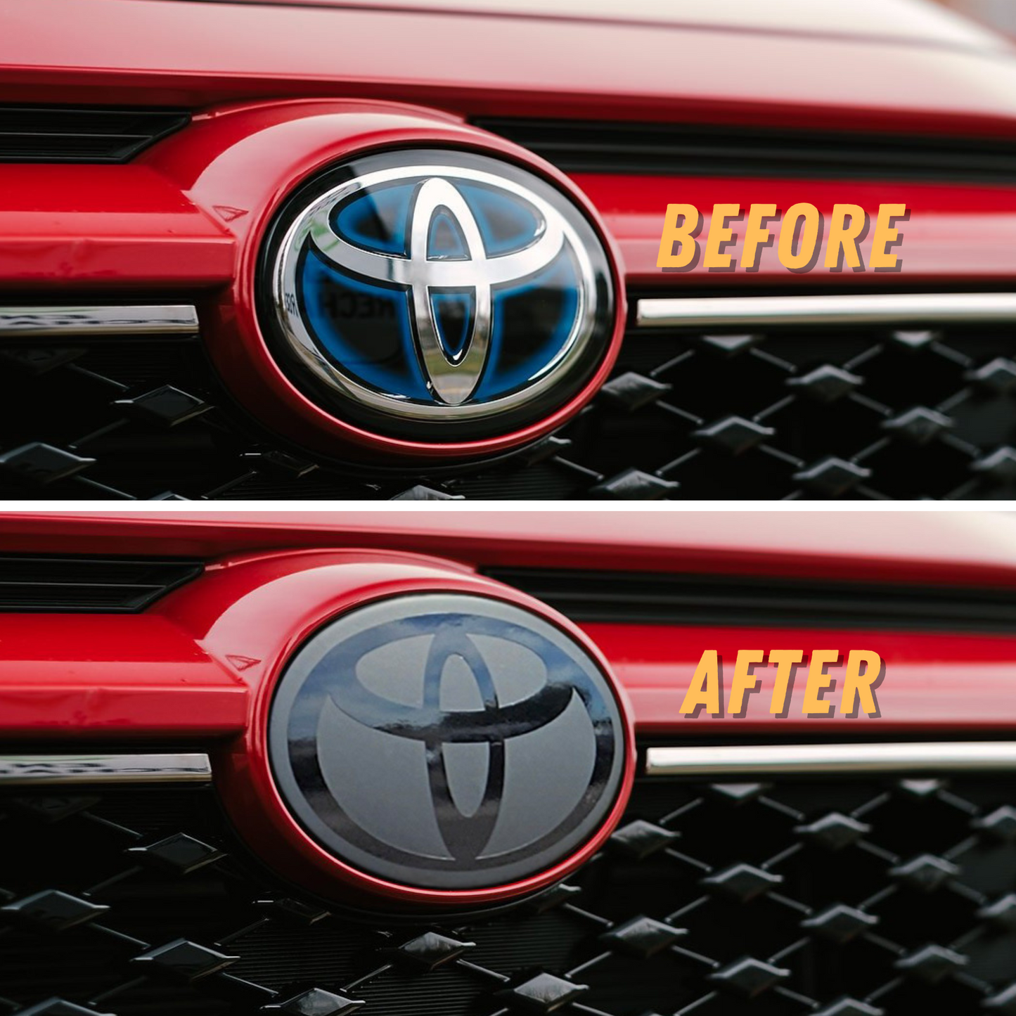 2016 - 2025 Toyota RAV4 Stealth Front Emblem Vinyl Overlay