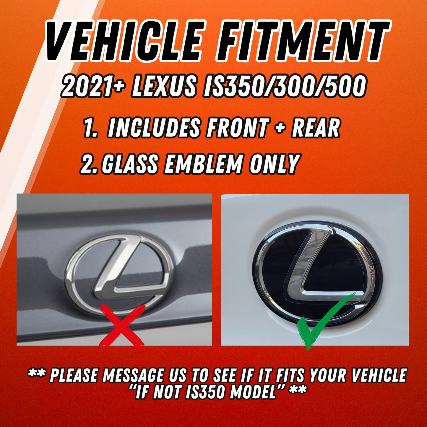 Reflective Lexus Rear Emblem Vinyl Overlay Decal