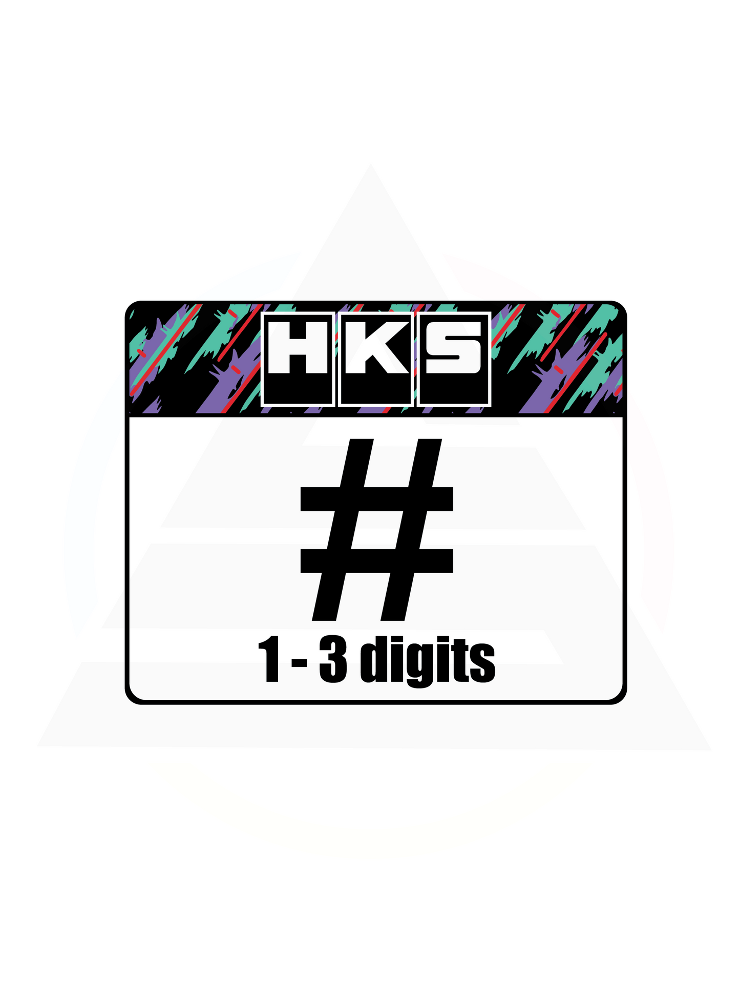 Custom Vintage HKS Power Inspired Door Cards Set | Vinyl Sticker or Reusable Magnet