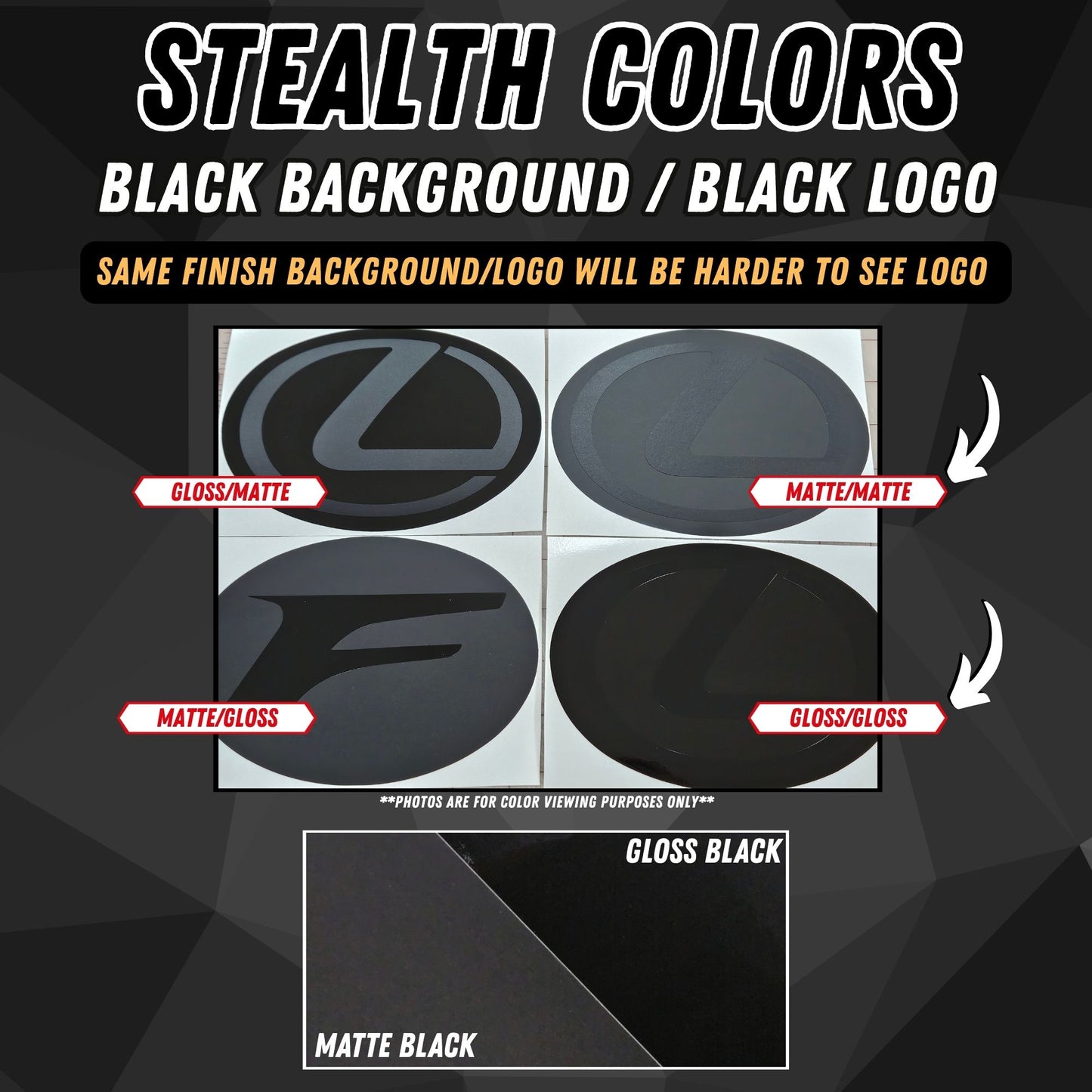 2024+ Lexus GX550 Stealth Front Vinyl Emblem Overlay