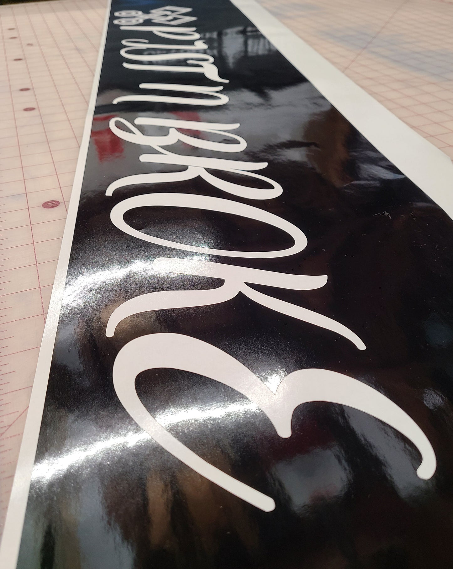 Custom 53" Two-Color Window Banner