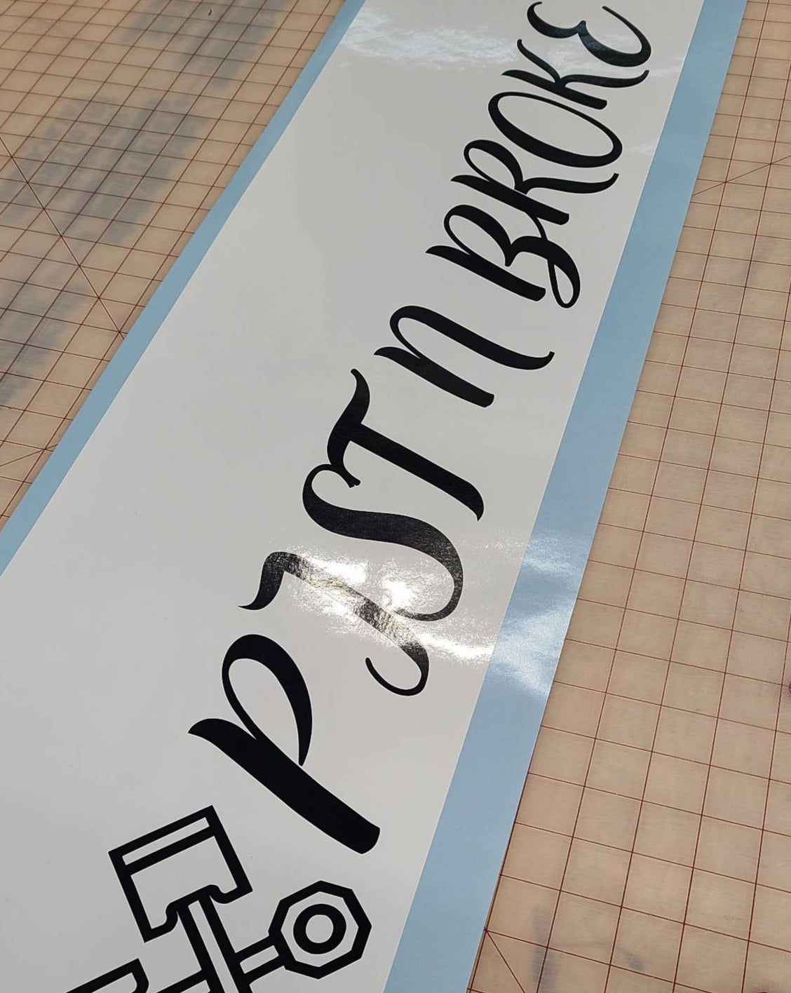 Custom 53" Two-Color Window Banner