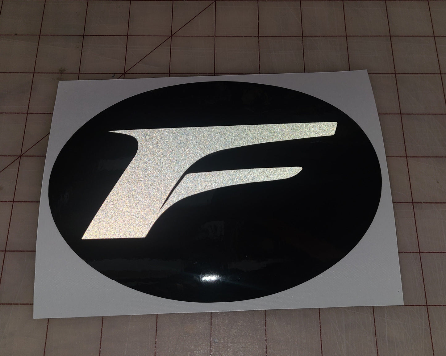 Reflective Lexus Rear Emblem Vinyl Overlay Decal