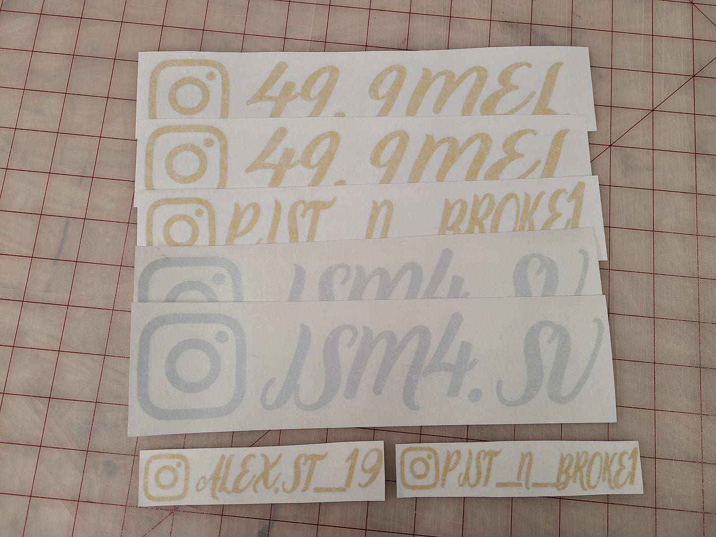 Custom Instagram Username Decals (2)