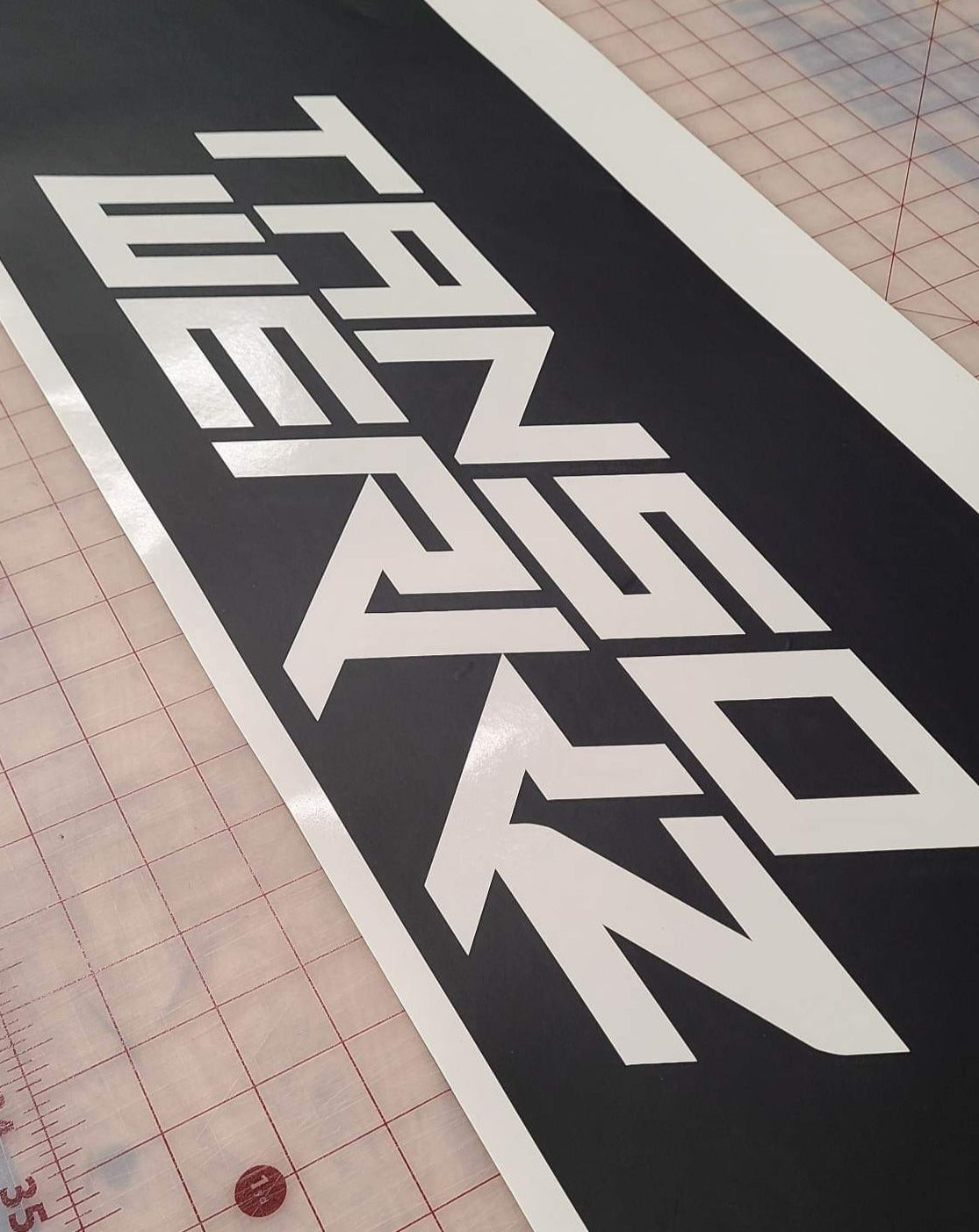 Custom 53" Two-Color Window Banner