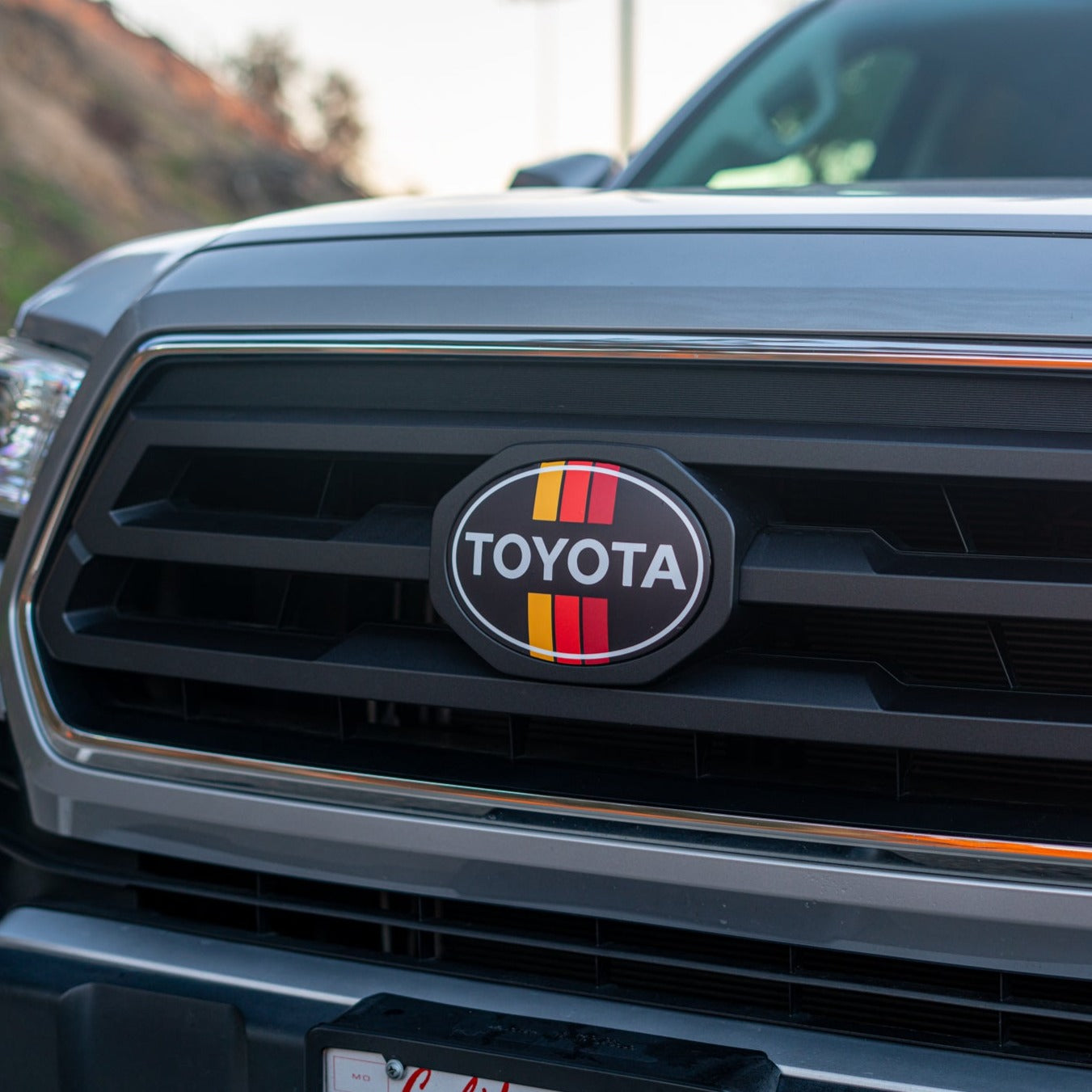 2018-2023 Vintage Toyota Tacoma Front Emblem Vinyl Overlay
