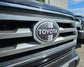 2018-2023 Vintage Toyota Tacoma Grey-Striped Front Emblem Vinyl Overlay