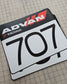 Custom Track Racing Number Set with Logo | Vinyl or Magnet