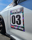 Custom Vintage HKS Power Inspired Track Racing Numbers Set | Vinyl Sticker or Reusable Magnet