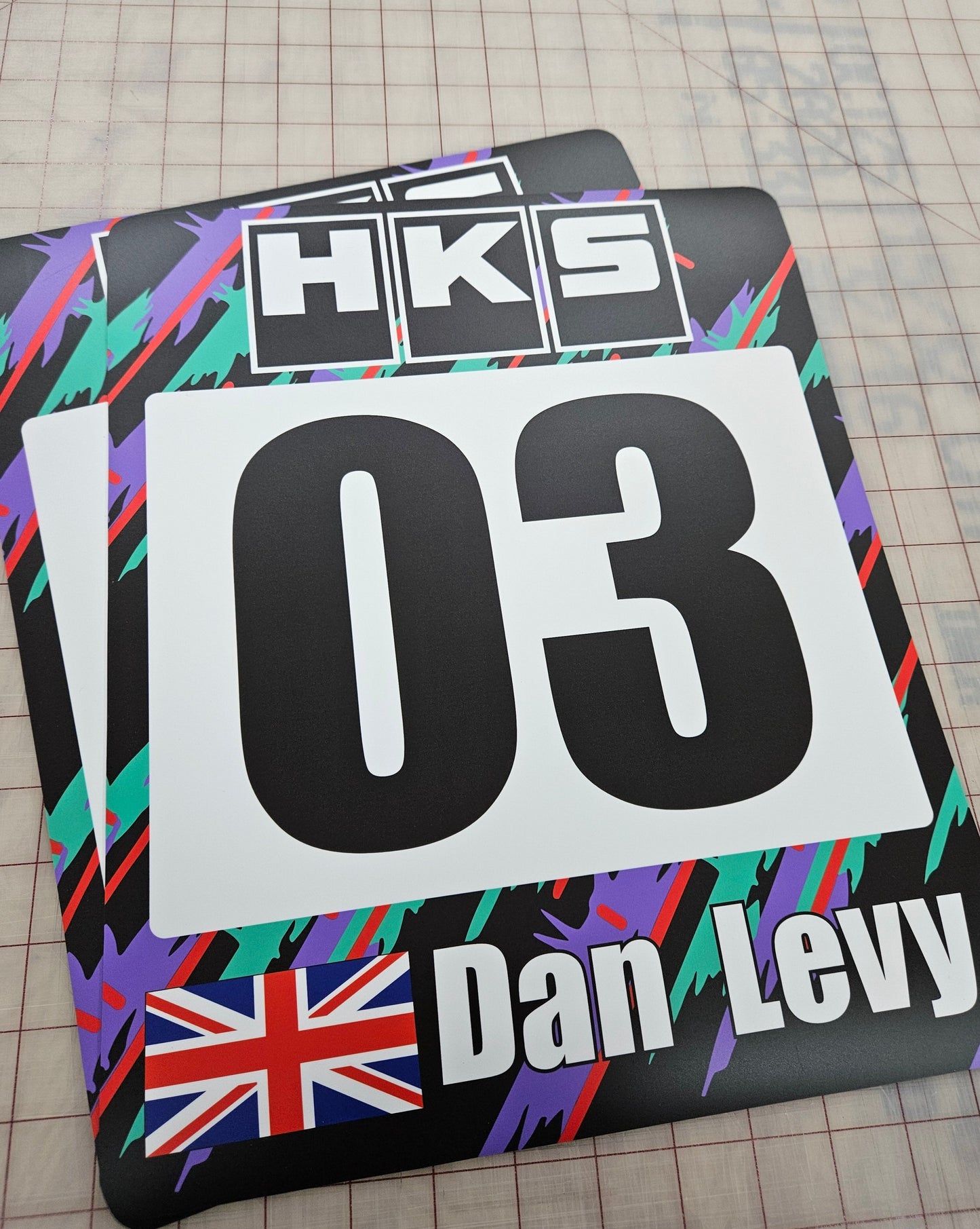 Custom Vintage HKS Power Inspired Track Racing Numbers Set | Vinyl Sticker or Reusable Magnet