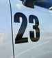 Custom Vinyl Track Number Decals