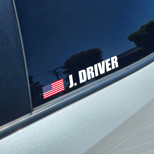 Racing Driver Name & Flag Decals