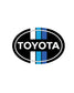 2018-2023 Toyota Tacoma Blue-Striped Front Emblem Vinyl Overlay