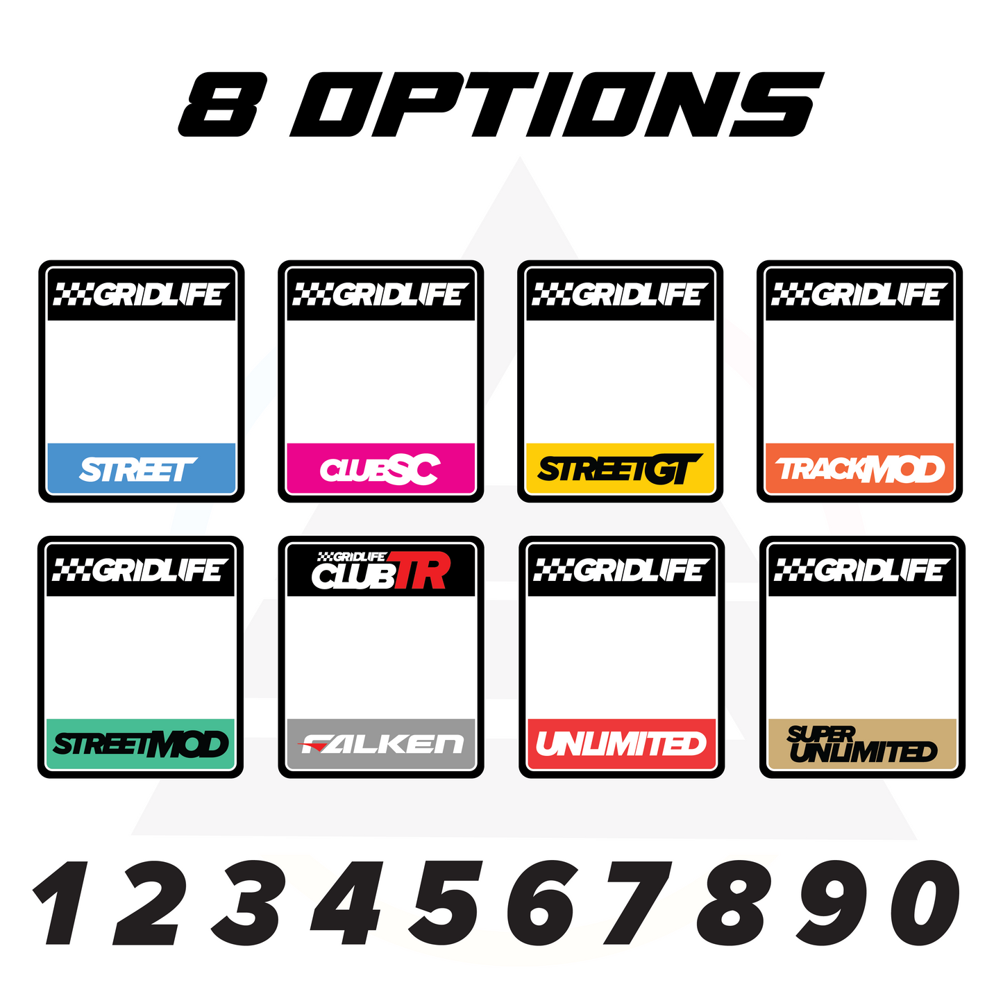 Gridlife Race Numbers - Time Attack