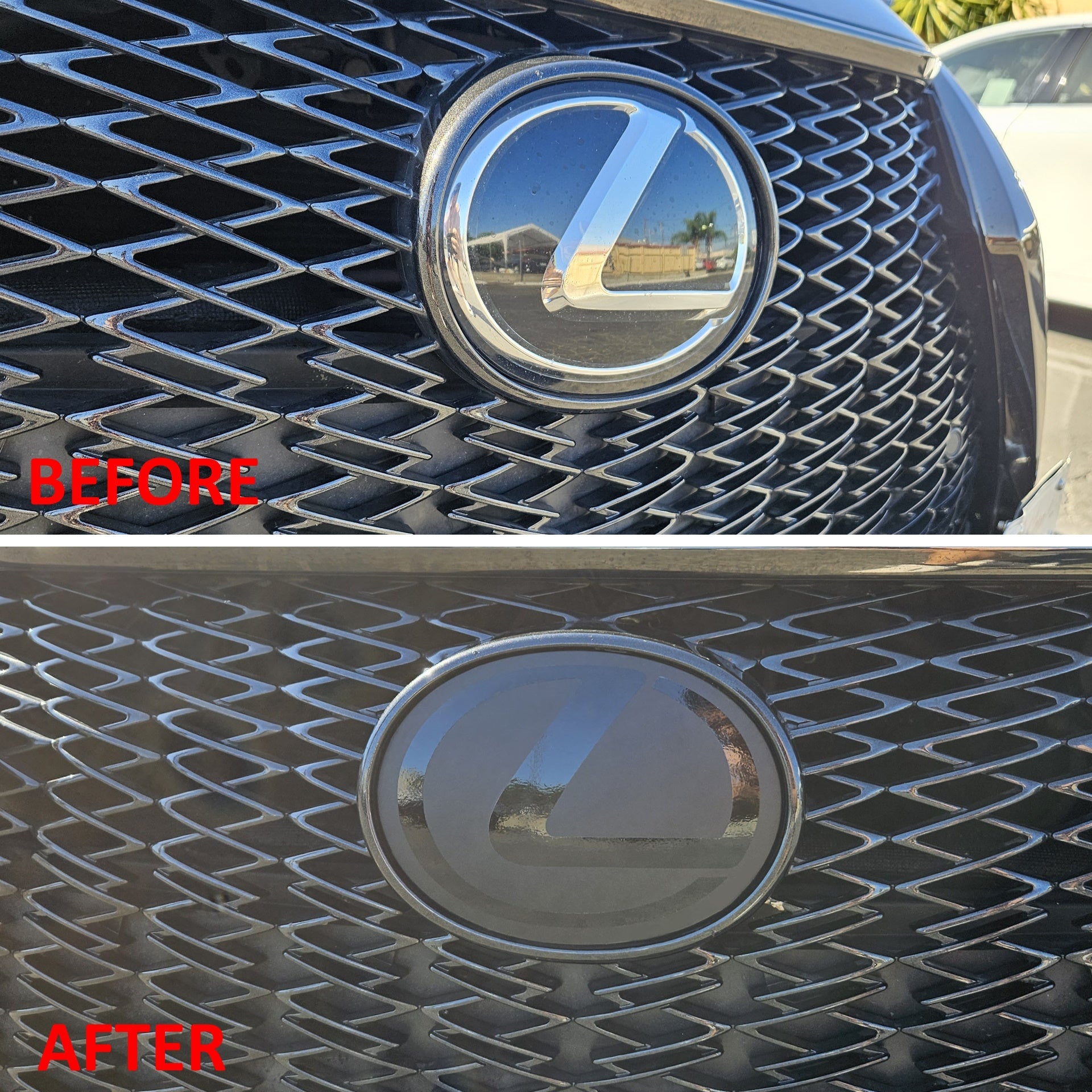 Stealth Lexus Emblem Set Vinyl Overlay Decal | Upturn Prints