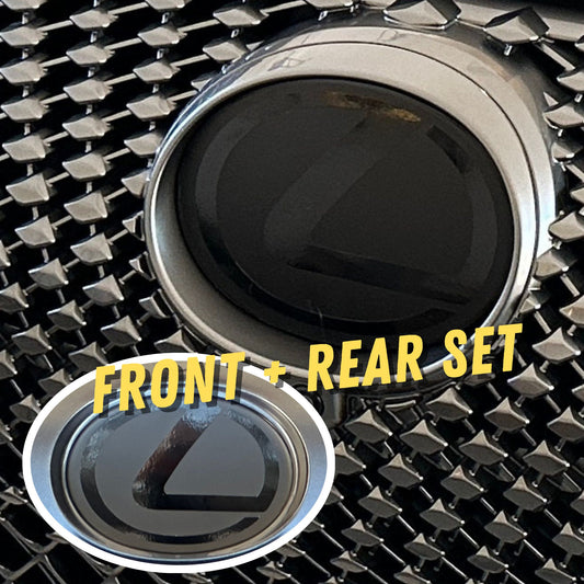 2018-2024 Lexus LC500 Stealth Emblem Vinyl Overlay Set Front & Rear