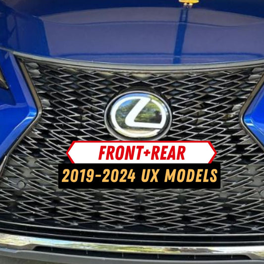 2019-2024 Lexus UX Emblem Vinyl Overlay Decal Front & Rear SET