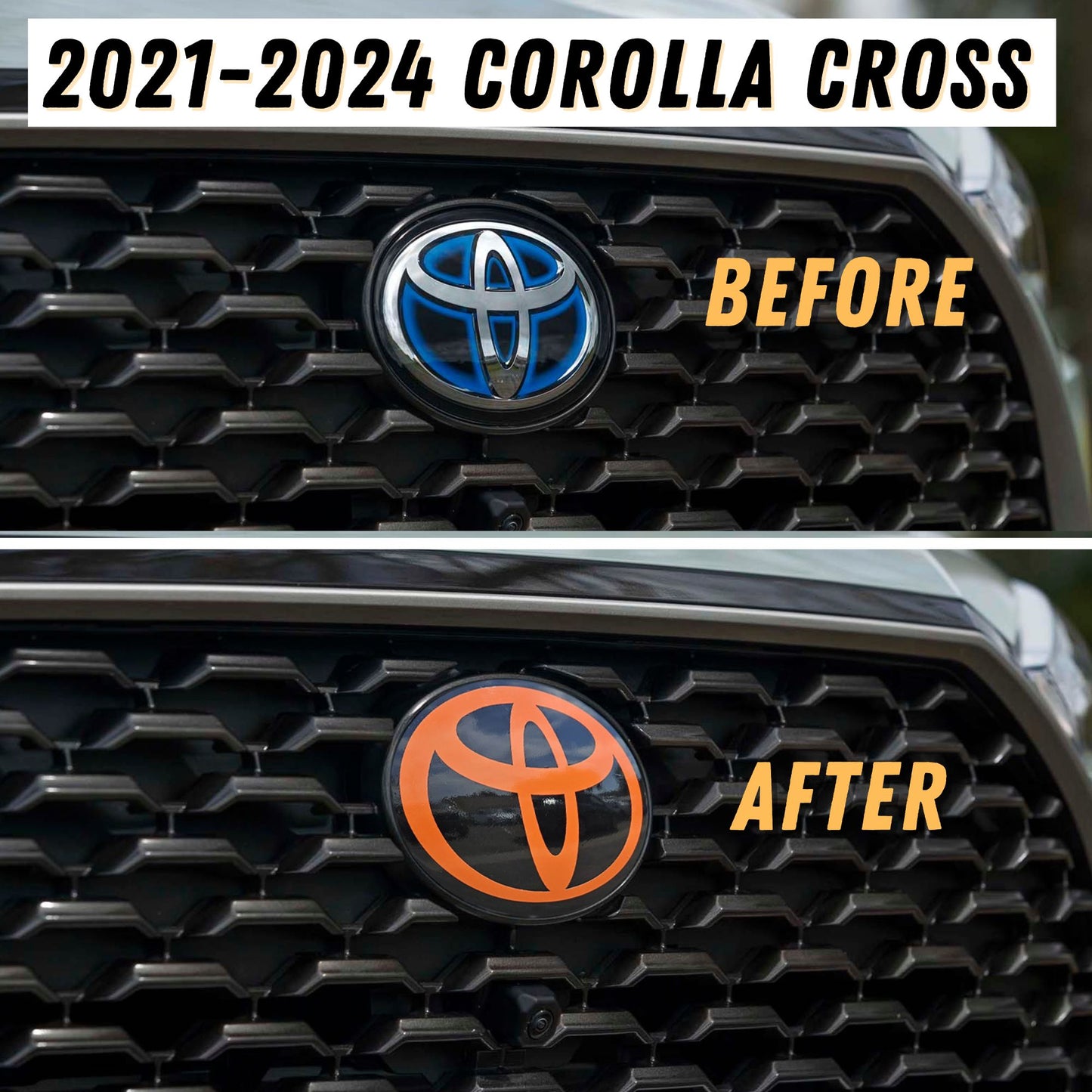 2021-2024 Toyota Corolla Cross Emblem Front Vinyl Overlay