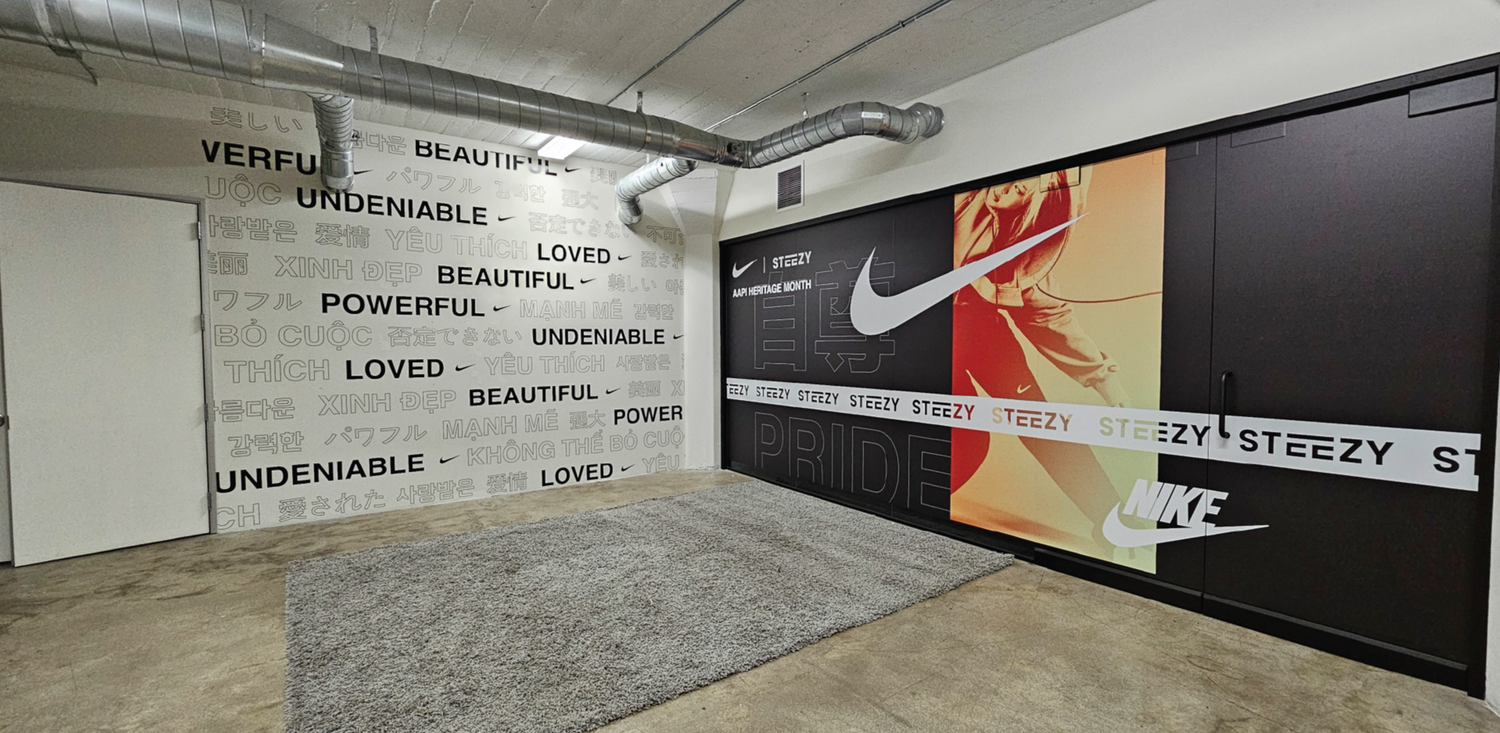 graphics printed and installed for a dance studio