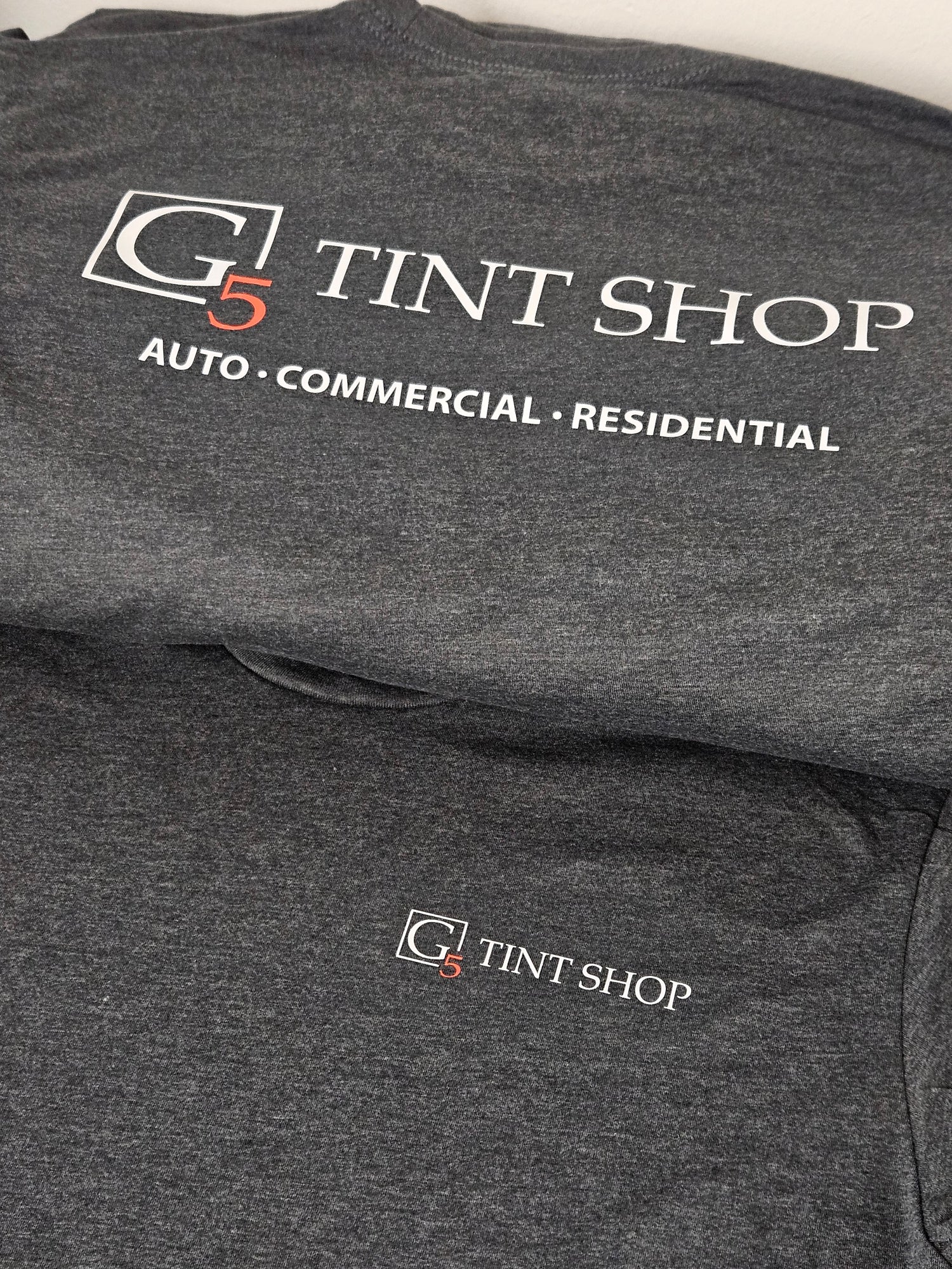 custom t shirts for g5 tint, a local tint shop