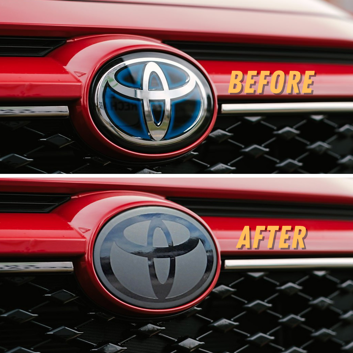 2019-2024 Toyota RAV4 Stealth Front Emblem Vinyl Overlay