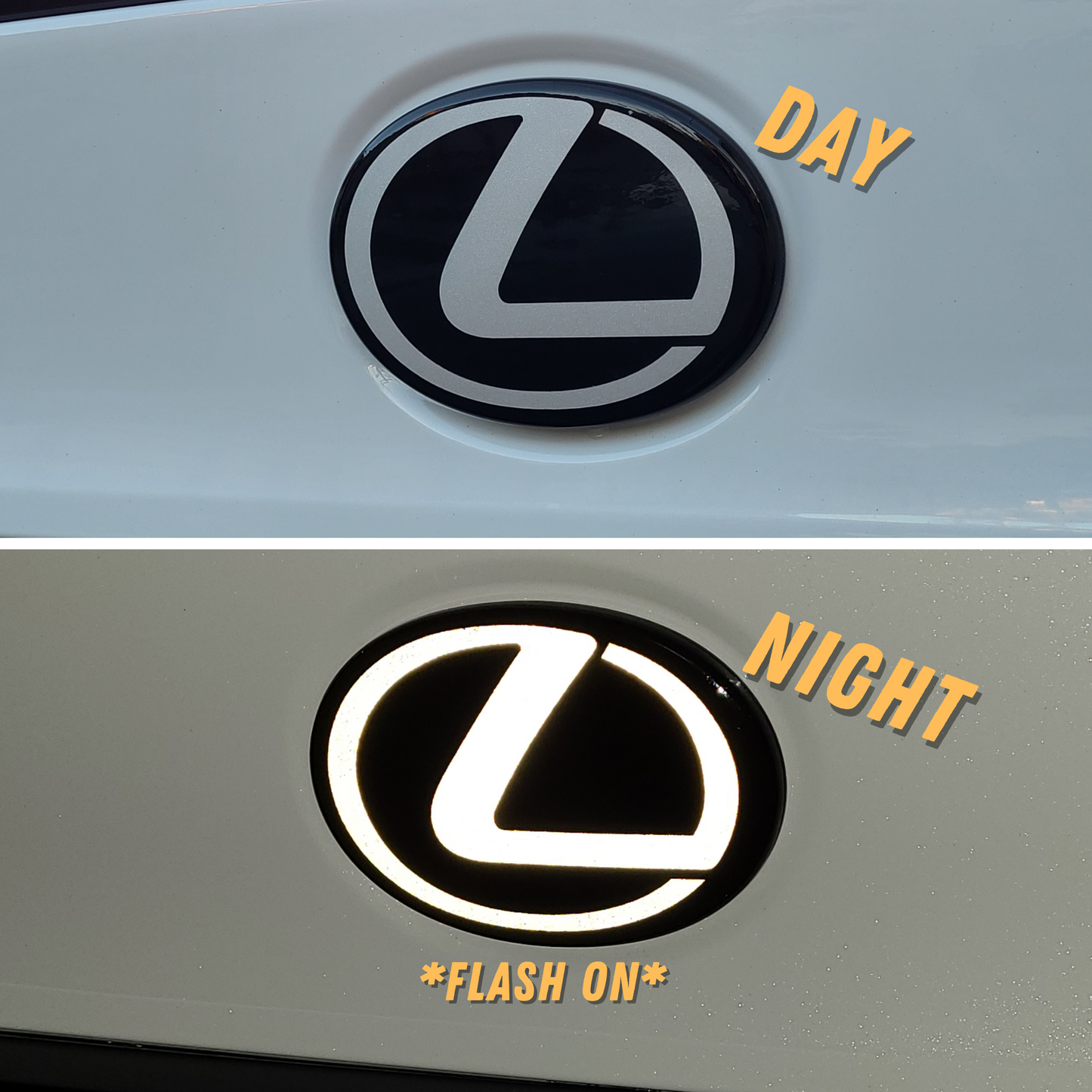 Reflective Lexus Rear Emblem Vinyl Overlay Decal