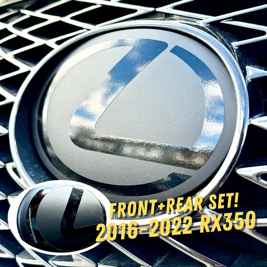 2016-2022 Lexus RX350 Stealth Emblem Overlay Vinyl SET | Front & Rear
