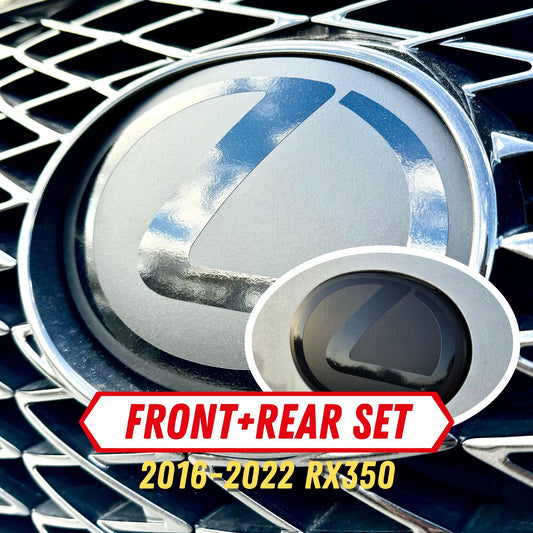 2016-2022 Lexus RX350 Stealth Emblem Overlay Vinyl SET | Front & Rear