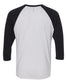 fully customizable next level unisex triblend 3/4 sleeve raglan in multiple sizes and colors