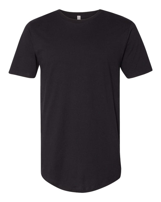 fully customizable next level cotton long body short sleeve tee shirt in multiple sizes and colors