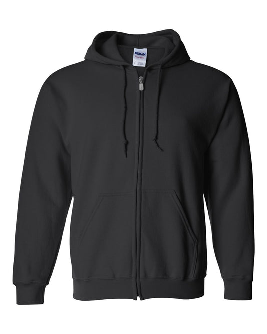 custom apparel gildan heavy blend full-zip pullover sweater hoodie in multiple sizes and colors